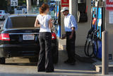 Maria Menounos - Pumping Gas Candids in Beverly Hills