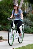 Miley Cyrus pics cleavage ride bicycle Toluca Lake